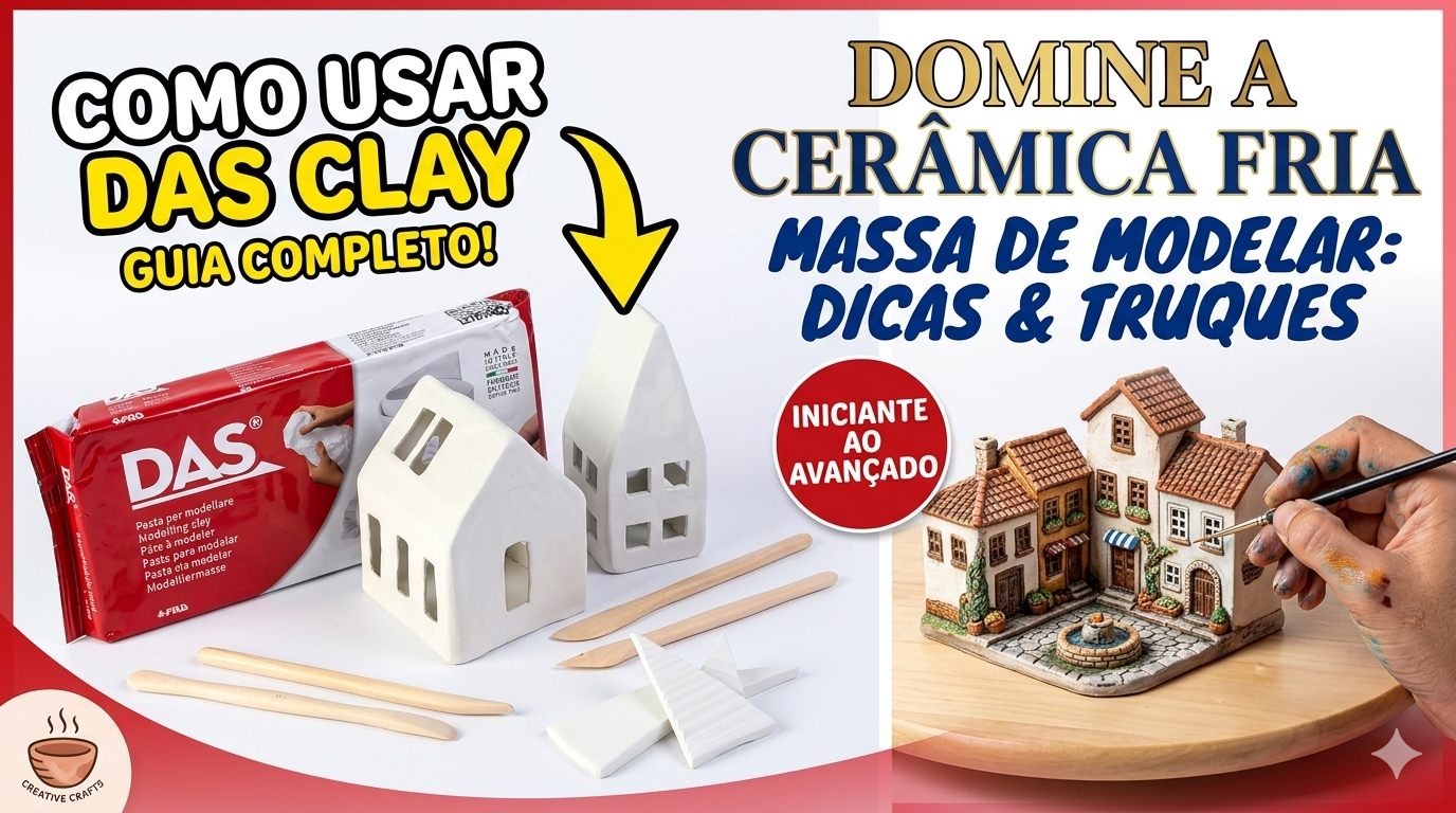 Thumbnail do guia: Como usar DAS Clay - massa de modelar para cerâmica fria