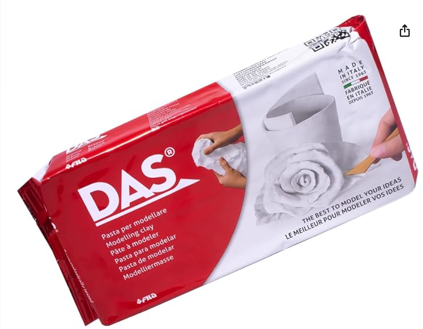 DAS Massa de Modelar Branca 1kg - embalagem do produto